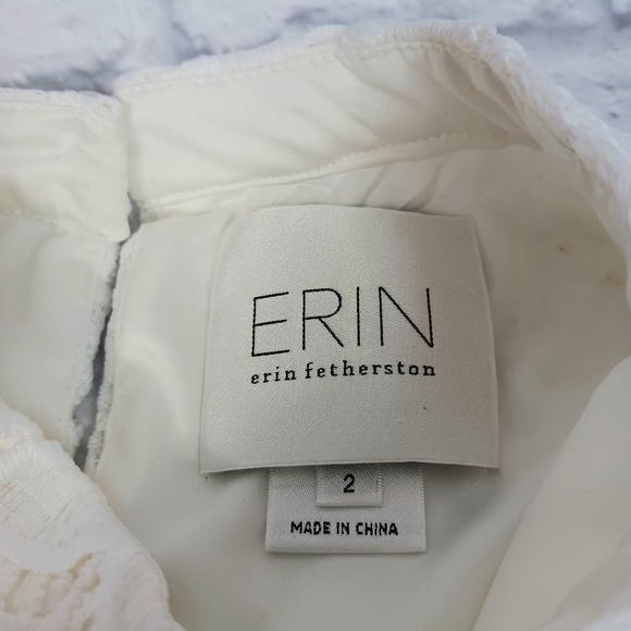 Erin Fetherston cream lace peplum eyelet dress - Picture 6 of 14